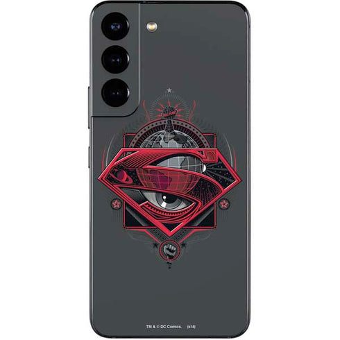 DC Comics Superman Grey Eye Collage Galaxy S22 Skin